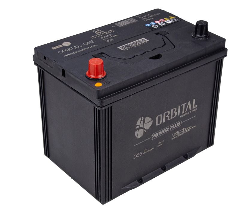 باتری خودرو اوربیتال وان ۷۰ آمپر مدل D26 اتمی